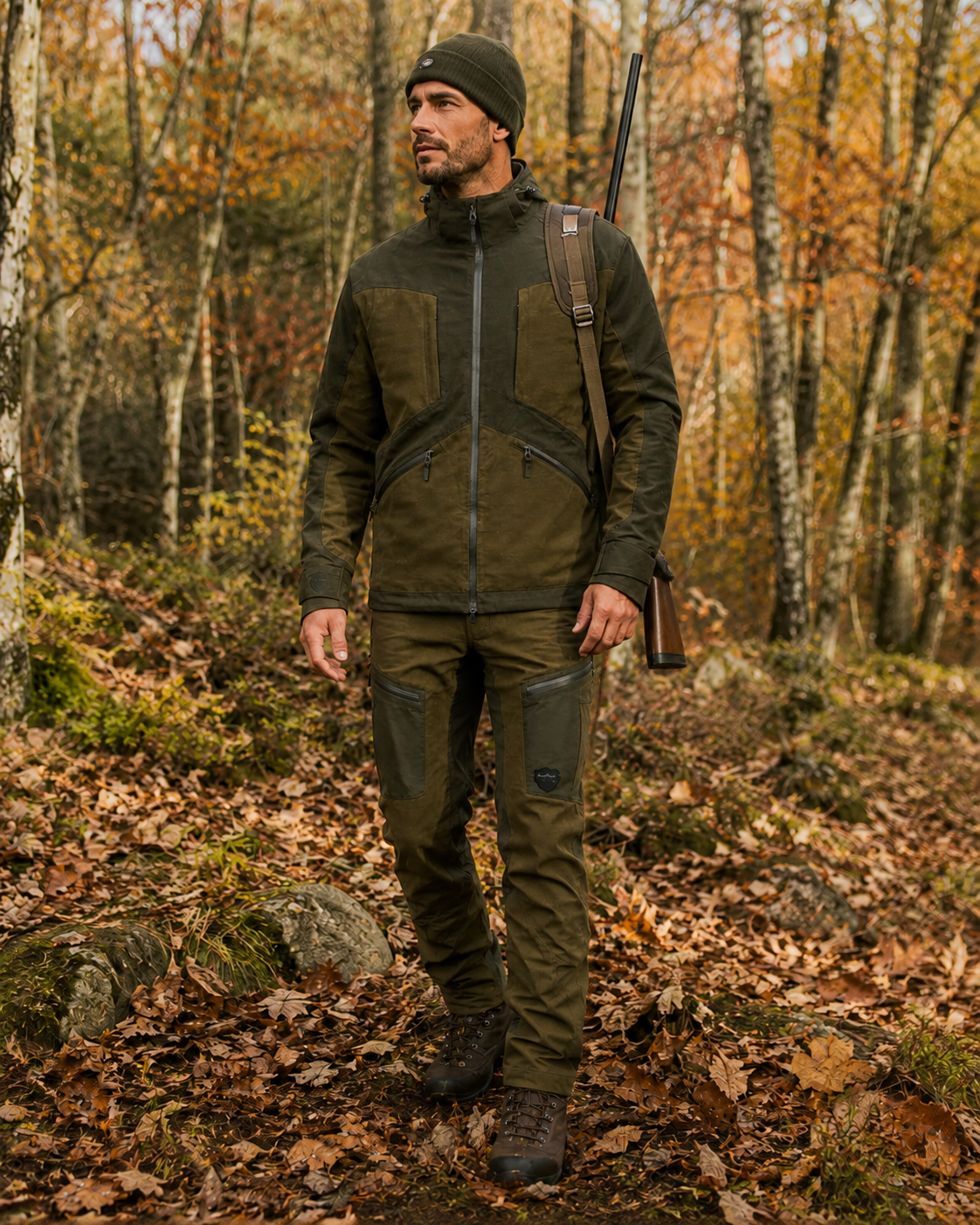 HAKAN EIK Waterproof Hunting Jacket - Green