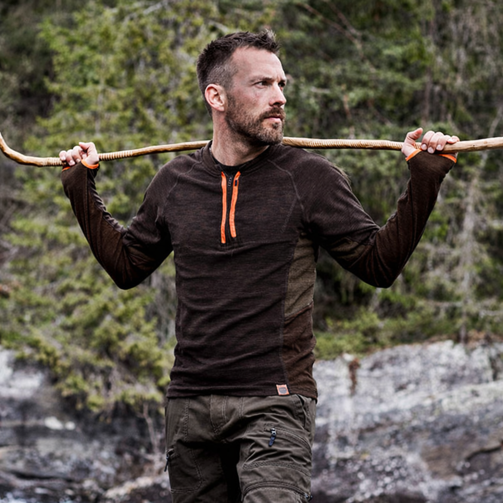 BJORN Fleece-Unterhemd - Braun